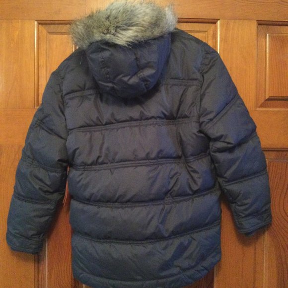 Old Navy Boys Go-Warm Faux Fur Hooded Parka Coat - Picture 2 of 4